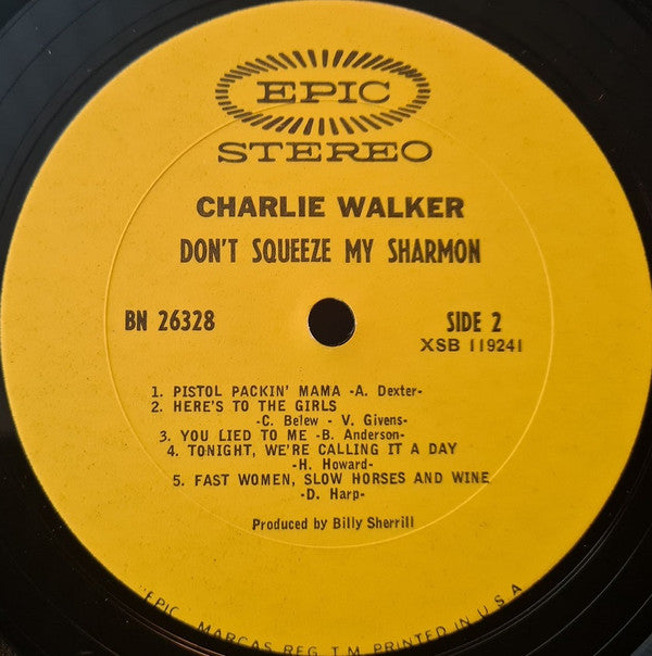 Walker, Charlie - Don't Squeeze My Sharmon (VG) (Vinyl LP)
