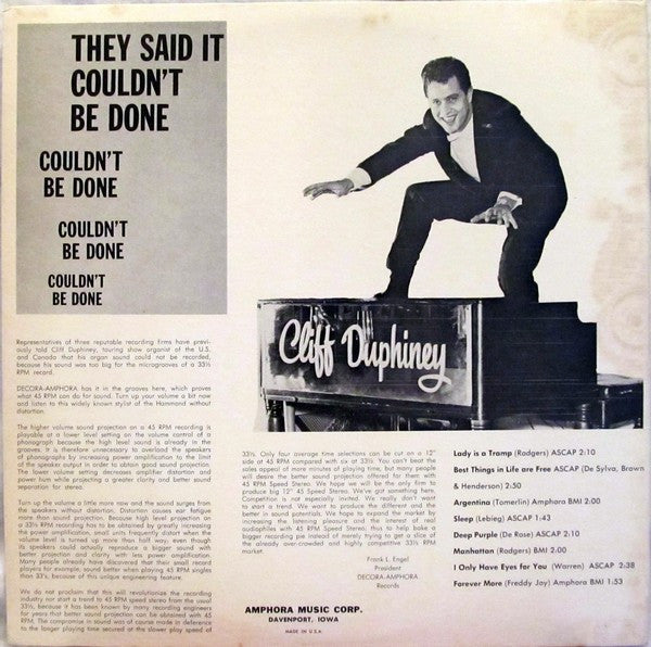 Duphiney, Cliff - Big 45 Supercedic Stereo (VG+) (Vinyl LP)