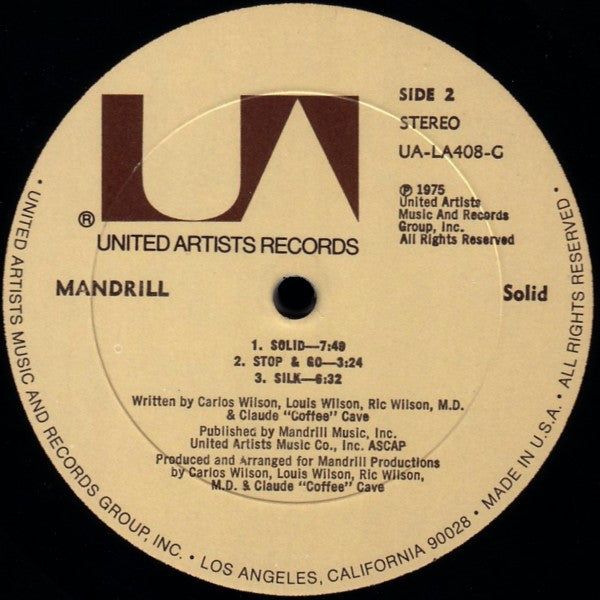Mandrill - Solid (VG) (Vinyl LP)