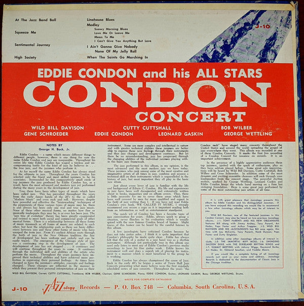 Condon, Eddie And His All-Stars - Condon Concert (VG+) (Vinyl LP)
