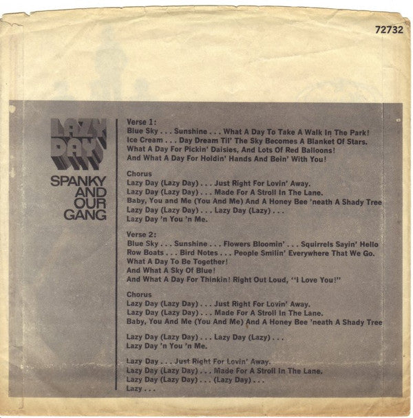Spanky And Our Gang - Lazy Day (VG) (Vinyl LP)