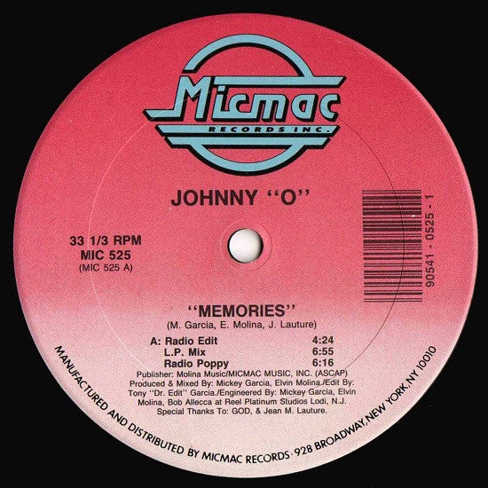 "O", Johnny - Memories (NM or M-) (Vinyl LP)