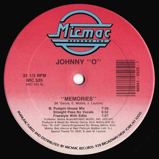"O", Johnny - Memories (NM or M-) (Vinyl LP)