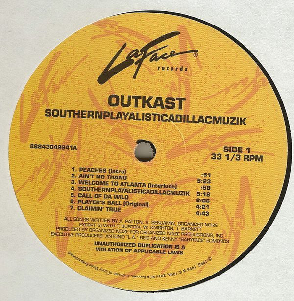 OutKast - Southernplayalisticadillacmuzik (Vinyl, VG+) (Vinyl LP)