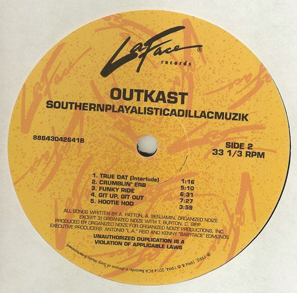 OutKast - Southernplayalisticadillacmuzik (Vinyl, VG+) (Vinyl LP)