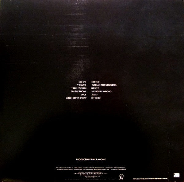 Lennon, Julian - Valotte (VG+) (Vinyl LP)