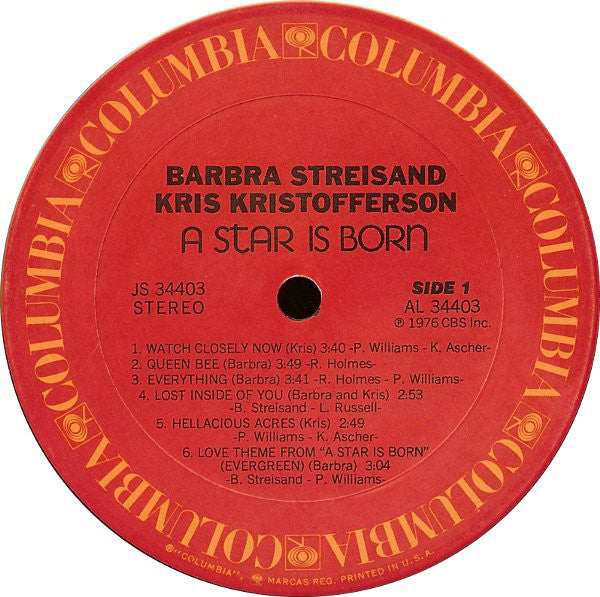Streisand, Kristofferson - A Star Is Born (VG) (Vinyl LP)