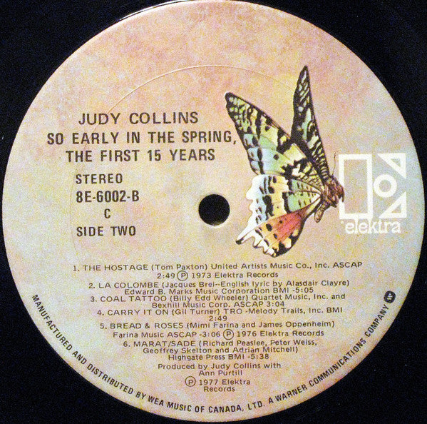 Collins, Judy - So Early In The Spring, The First 15 Years (VG+) (Vinyl LP)