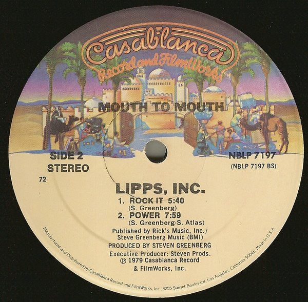 Lipps, Inc. - Mouth To Mouth (Vinyl, VG) (Vinyl LP)