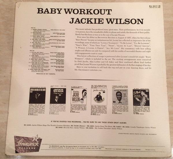 Wilson, Jackie - Baby Workout (VG) (Vinyl LP)