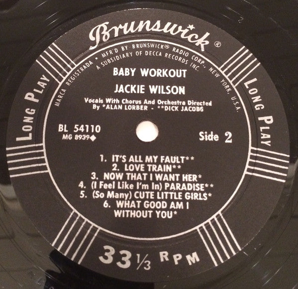 Wilson, Jackie - Baby Workout (VG) (Vinyl LP)