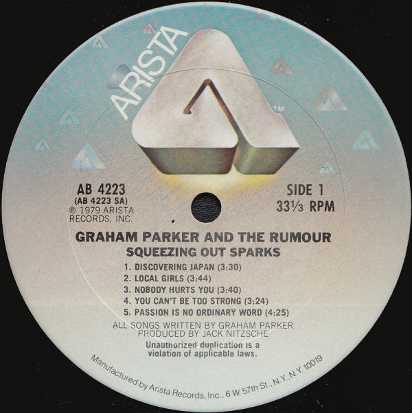 Parker, Graham And The Rumour - Squeezing Out Sparks (VG) (Vinyl LP)