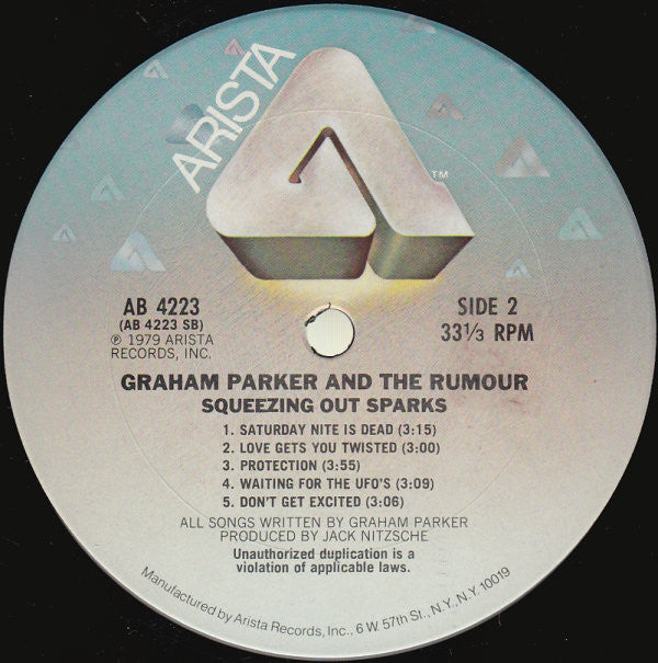 Parker, Graham And The Rumour - Squeezing Out Sparks (VG) (Vinyl LP)