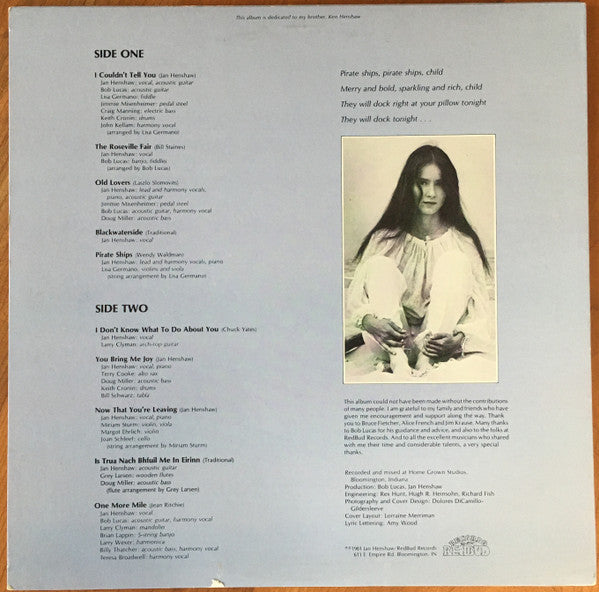 Henshaw, Jan - Pirate Ships (NM or M-) (Vinyl LP)