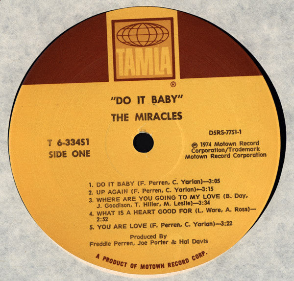 Miracles - Do It Baby (VG) (Vinyl LP)