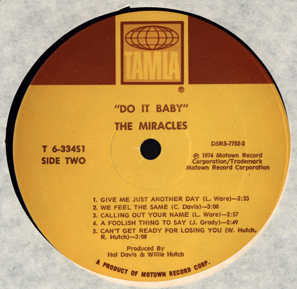 Miracles - Do It Baby (VG) (Vinyl LP)