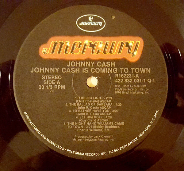 Cash, Johnny - Johnny Cash Is Coming To Town (Vinyl, VG+) (Vinyl LP)