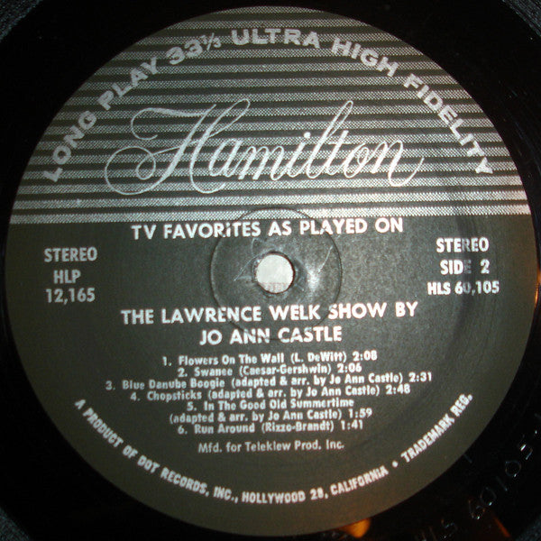 Castle, Jo Ann - TV Favorites As Played On The Lawrence Welk Show (VG) (Vinyl LP)