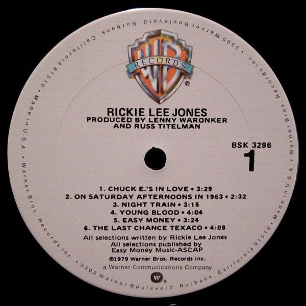 Jones, Rickie Lee - Rickie Lee Jones (Vinyl, VG) (Vinyl LP)
