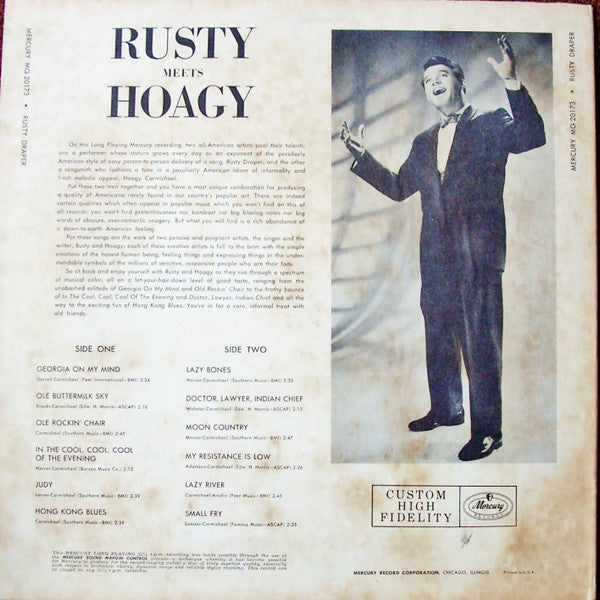 Draper, Rusty - Rusty Meets Hoagy: Rusty Draper Sings The Songs Of Hoagy Carmichael (VG) (Vinyl LP)
