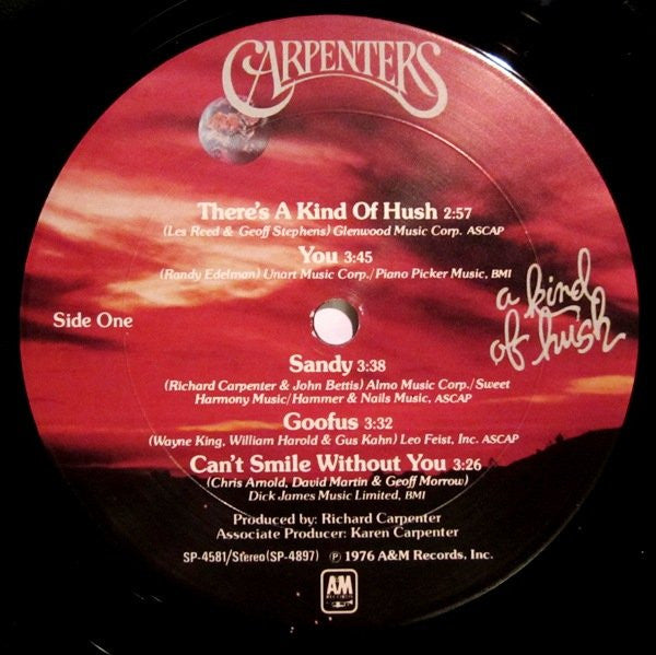 Carpenters - A Kind Of Hush (Vinyl, VG) (Vinyl LP)