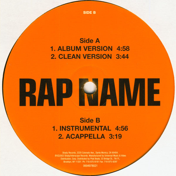 Obie Trice - Rap Name (VG+) (Vinyl LP)