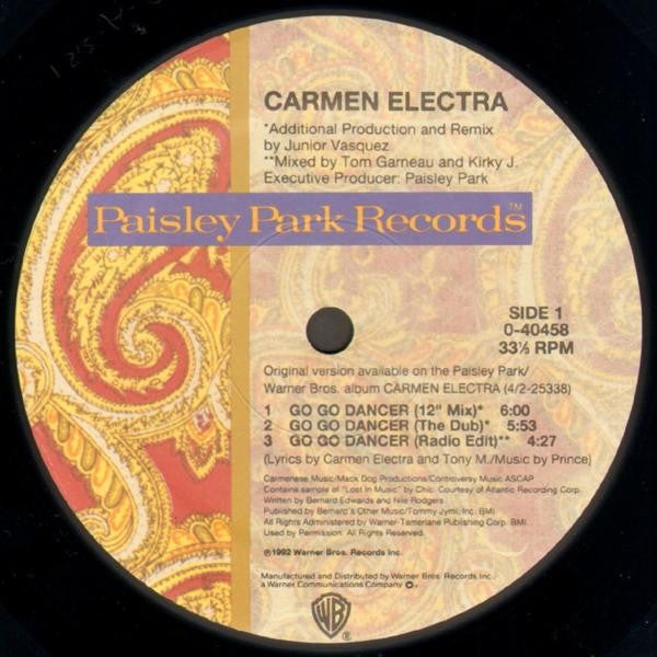Electra, Carmen - Go Go Dancer (VG+) (Vinyl LP)