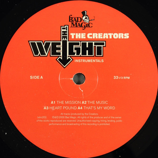Creators - The Weight Instrumentals (M) (Vinyl LP)
