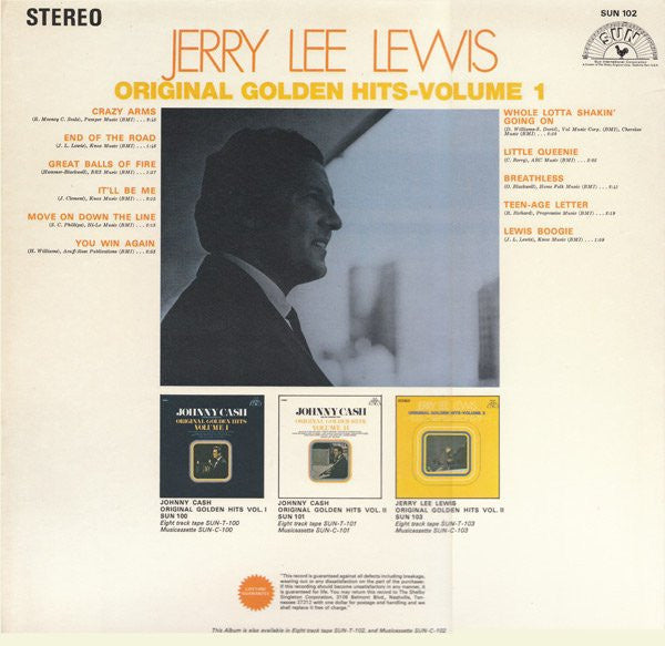 Lewis, Jerry Lee - Original Golden Hits - Volume 1 (VG+) (Vinyl LP)