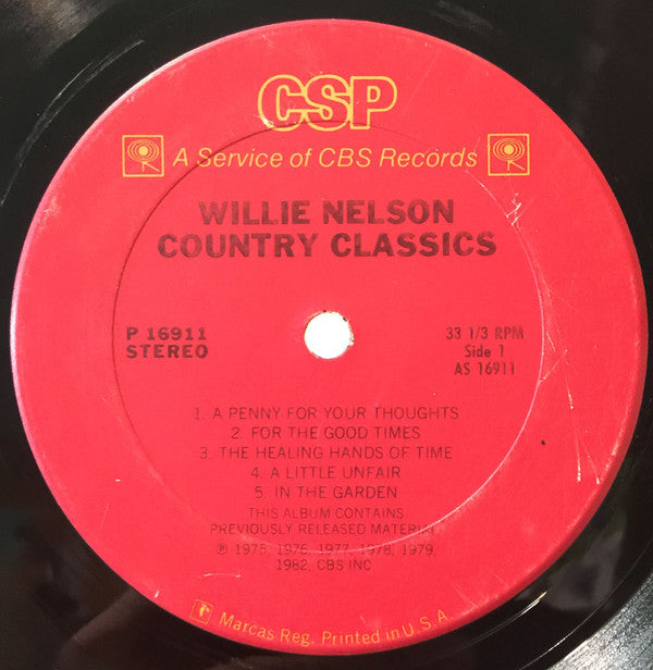 Nelson, Willie - Country Classics (Vinyl, VG+) (Vinyl LP)