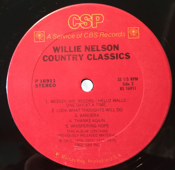 Nelson, Willie - Country Classics (Vinyl, VG+) (Vinyl LP)