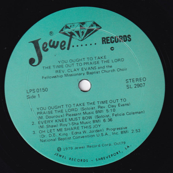 Evans, Rev. Clay And The Ship - You Ought To Take Time Out To Praise The Lord (VG) (Vinyl LP)