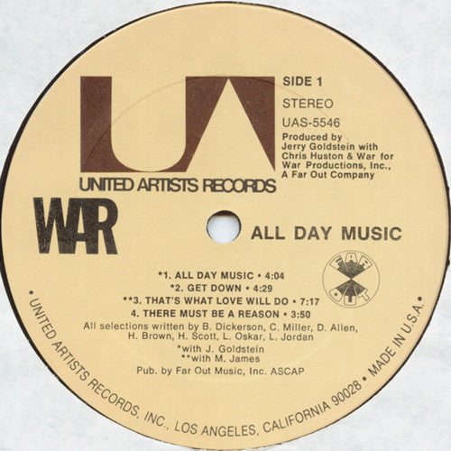 War - All Day Music (Vinyl, VG) (Vinyl LP)