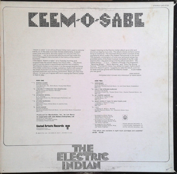 Electric Indian - Keem-O-Sabe (VG+) (Vinyl LP)