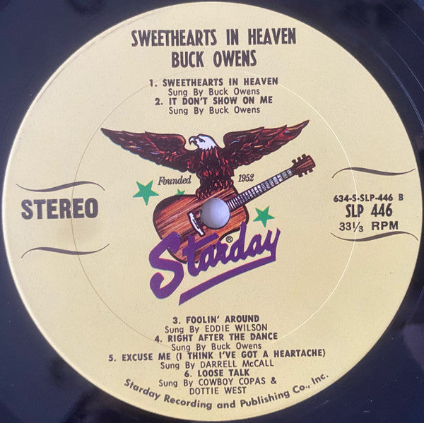 Owens, Buck with Tommy Hill, Cowboy Copas, Dottie West, Eddie Wilson , Darrell McCall - Sweethearts In Heaven (NM or M-) (Vinyl LP)