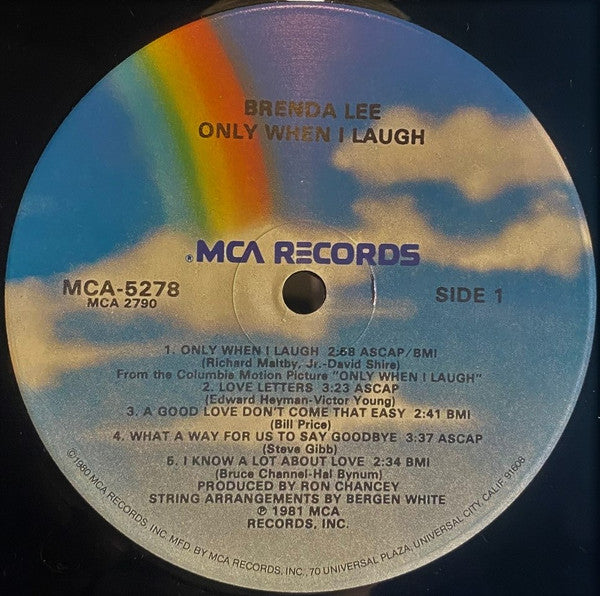 Lee, Brenda - Only When I Laugh (VG+) (Vinyl LP)