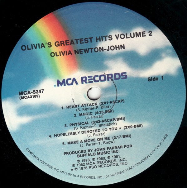 Newton-John, Olivia - Olivia's Greatest Hits Vol. 2 (Vinyl, VG+) (Vinyl LP)