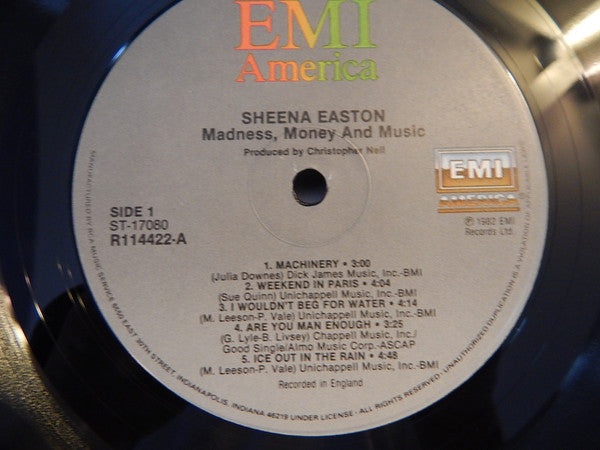Easton, Sheena - Madness, Money And Music (VG+) (Vinyl LP)