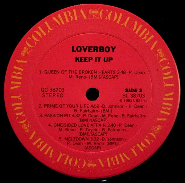 Loverboy - Keep It Up (Vinyl, VG+) (Vinyl LP)