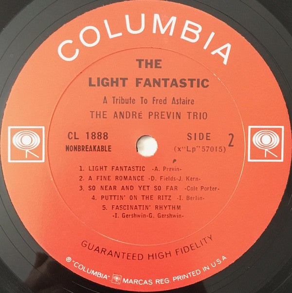 Previn, Andre Trio With Red Mitchell And Frankie Capp - The Light Fantastic, A Tribute To Fred Astaire (VG+) (Vinyl LP)