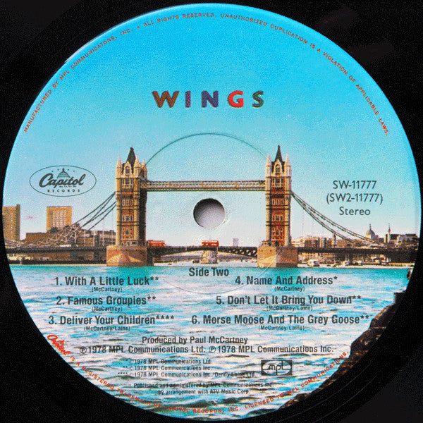 Wings  - London Town (Vinyl, VG) (Vinyl LP)