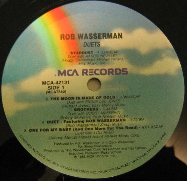 Wasserman, Rob - Duets (Vinyl, NM or M-) (Vinyl LP)