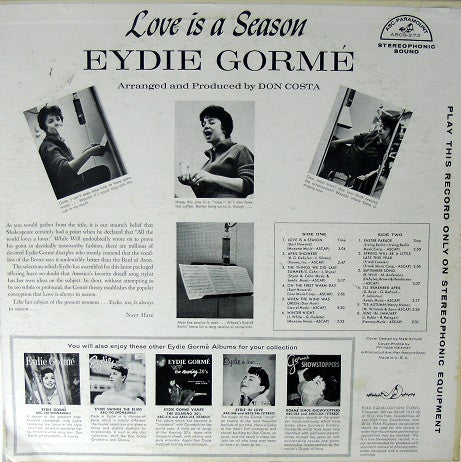 Gorme, Eydie - Love Is A Season (VG) (Vinyl LP)