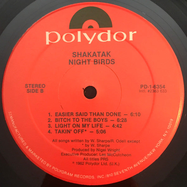 Shakatak - Night Birds (G+) (Vinyl LP)