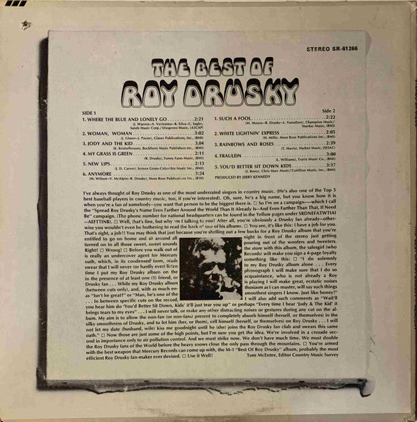 Drusky, Roy - The Best Of Roy Drusky (VG+) (Vinyl LP)