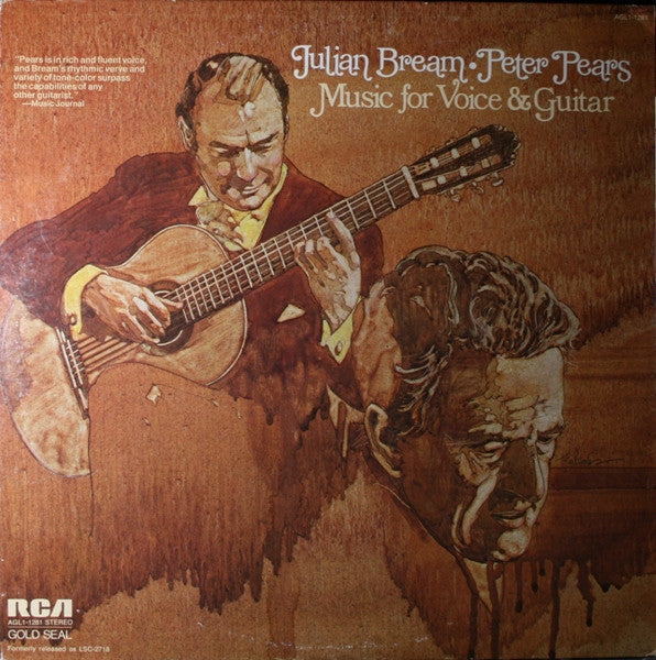 Bream, Julian - Peter Pears - Music For Voice And Guitar (VG+) (Vinyl LP)