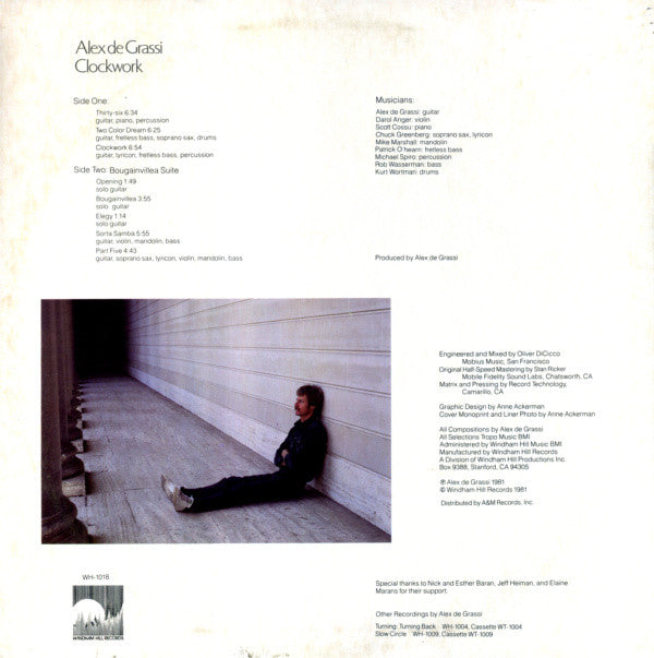 De Grassi, Alex - Clockwork (VG+) (Vinyl LP)