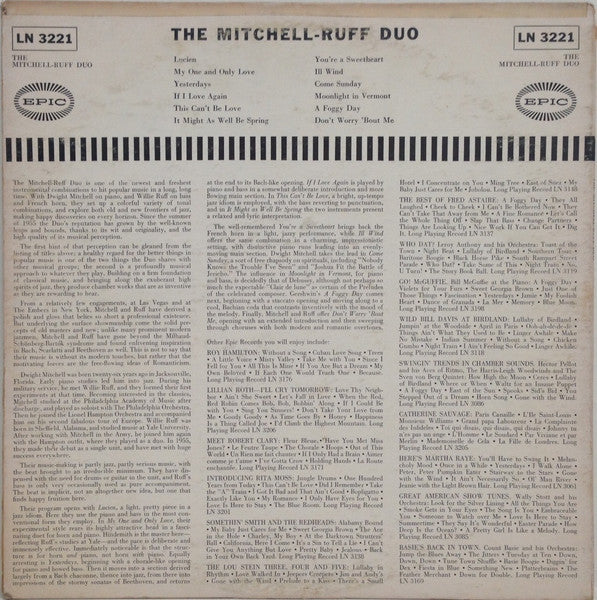 Mitchell-Ruff Duo - The Mitchell-Ruff Duo (VG+) (Vinyl LP)