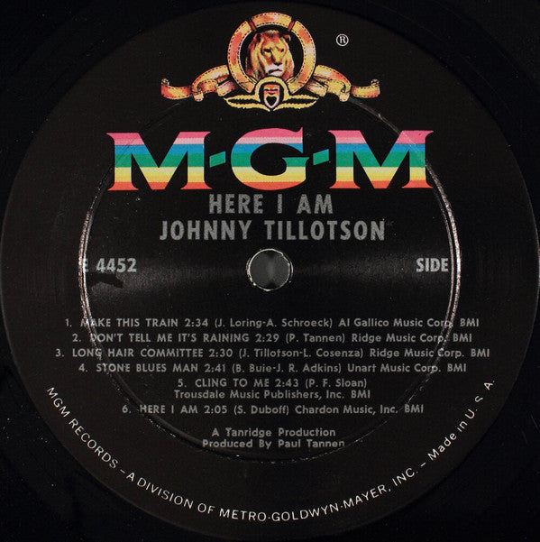 Tillotson, Johnny - Here I Am (VG+) (Vinyl LP)