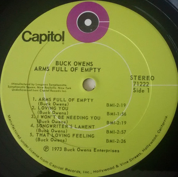 Owens, Buck - Arms Full Of Empty (VG) (Vinyl LP)